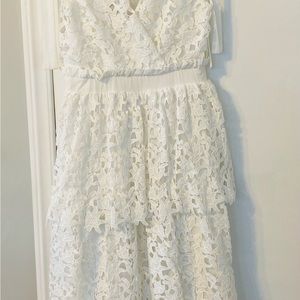 Endless Rose white crochet sleeveless Easter/ cocktail dress size xs